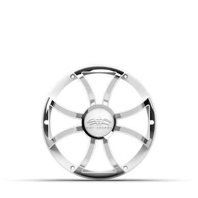 REVO 10 XS-W-SS GRILLE V3 | REVO 10 XS-White Stainless Steel Subwoofer Grille v3