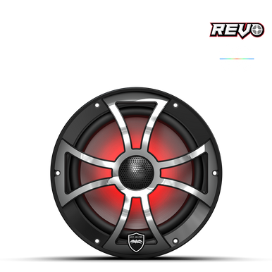 REVO 8 XS-B-SS V3 | REVO Series 8-inch High-Output Component Style Coaxial Speakers w/ XS-Black-Stainless Steel RGB Grilles - Image 4