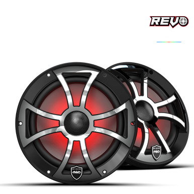 REVO 8 XS-B-SS V3 | REVO Series 8-inch High-Output Component Style Coaxial Speakers w/ XS-Black-Stainless Steel RGB Grilles - Image 5