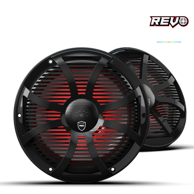 REVO CX-10 SW-B S2 | REVO Series 10-inch High-Output Component Style Coaxial Speakers w/ SW-Black RGB Grilles - Image 6