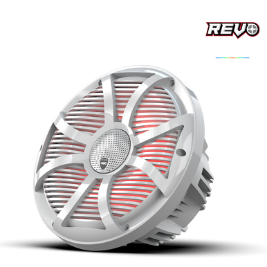 REVO CX-10 SW-W S2 | REVO Series 10-inch High-Output Component Style Coaxial Speakers w/ SW-White RGB Grilles