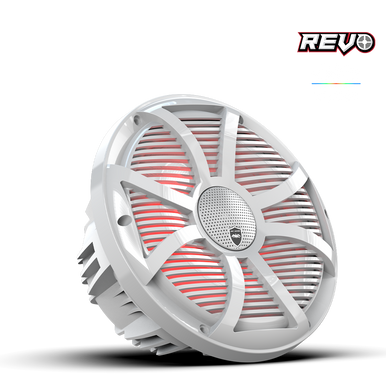 REVO CX-10 SW-W S2 | REVO Series 10-inch High-Output Component Style Coaxial Speakers w/ SW-White RGB Grilles - Image 4