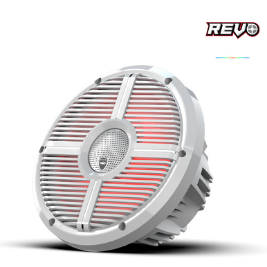 REVO CX-10 XW-W S2 | REVO Series 10-inch High-Output Component Style Coaxial Speakers w/ XW-White RGB Grilles