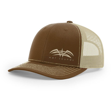 Richardson Snap Back Cap - Brown & Tan w/Tan Offset Wet Sounds Logo