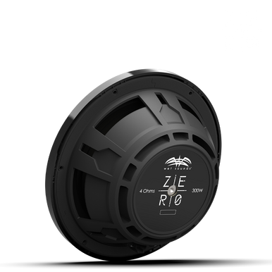 ZERO 10 S4 XZ-B | Wet Sounds Zero Series™ 10-inch 4Ω High-Output Sealed Enclosure Marine Subwoofer with Black XZ Grille